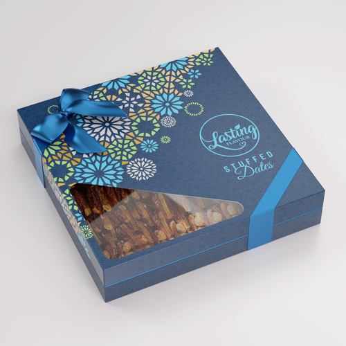 We need a powerful package design for our new assorted stuffed dates product Design by Moluccas.Project