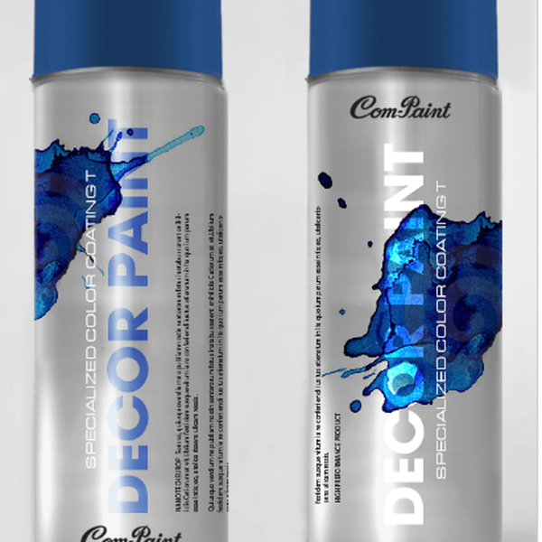 Product Label Design for AEROSOL SPRAY PAINT CAN