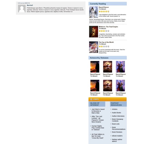 Help Best Fantasy Books with a new website design Réalisé par rosiee007