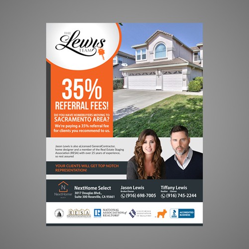 Create a captivating flyer for Real Estate Team Design by Dzhafir