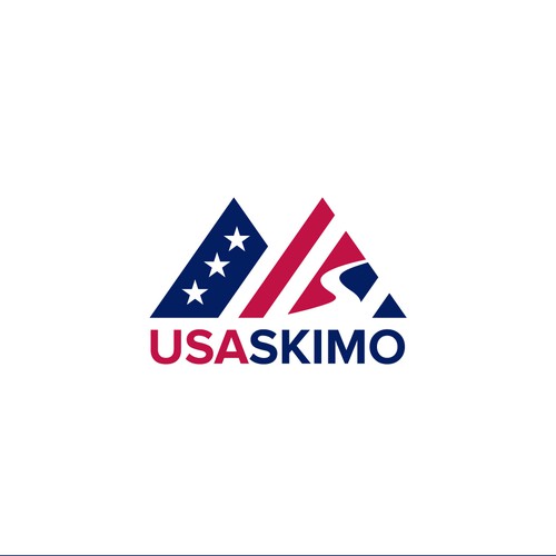 USA Skimo Olympic National Team Logo Design réalisé par Transformed Design Inc.