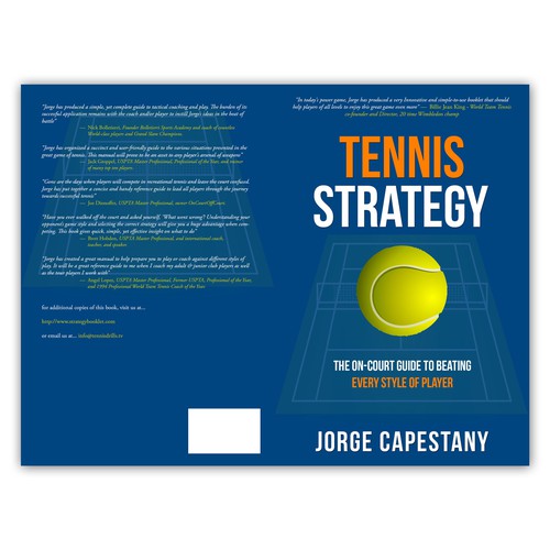 Tennis Strategy Book cover Book cover contest