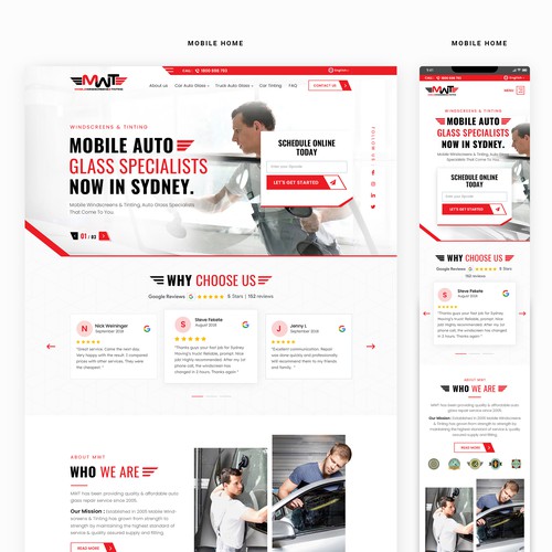 Design a clean and modern service based website home page Design by OMGuys™