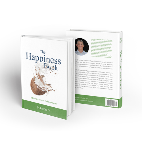 Create a book cover for The Happiness Book: A Positive Guide To Happiness! Design by faltere