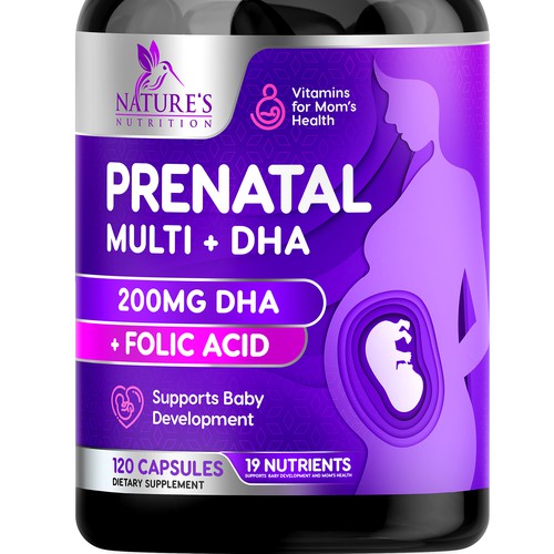 Prenatal Vitamins Label Design needed for Nature's Nutrition Design by rembrandtjurin