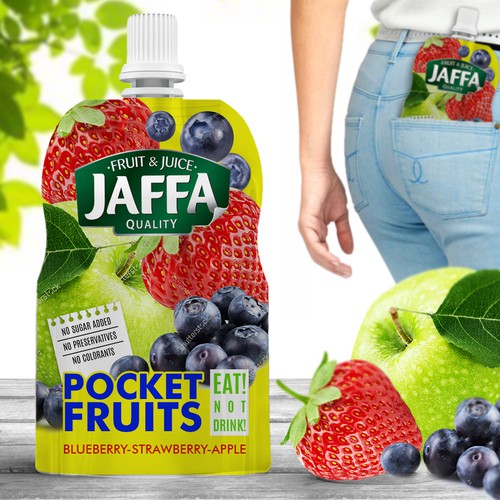 Diseño de Develop Concept Design for Jaffa "Fruit in Pocket" adults’ fruit and berry puree de Pvrt