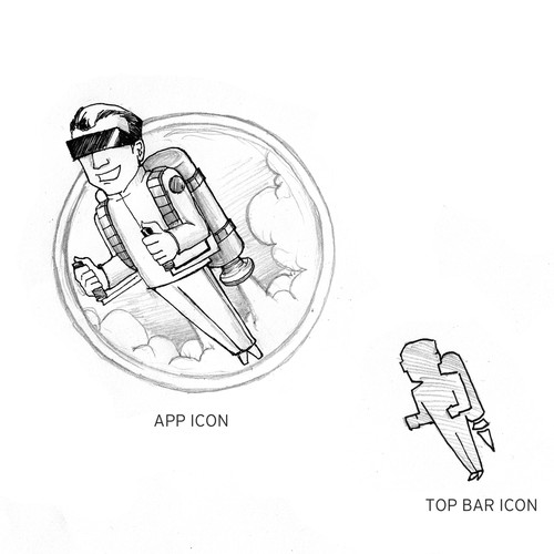 Create an awesome jetpack man for Android app Rocket Launcher Design by simbe