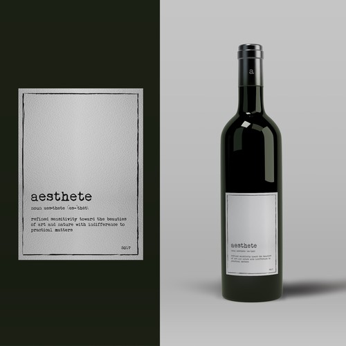 Minimalistic wine label needed Design by tenxdesign