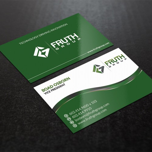 New High Tech Business Cards for High Tech Company Diseño de Nuhan Enterprise IT