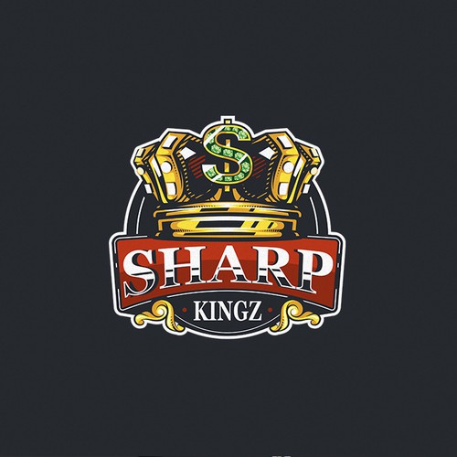 Sports betting community logo with a kings crown incorporated into the design Design by sarvsar