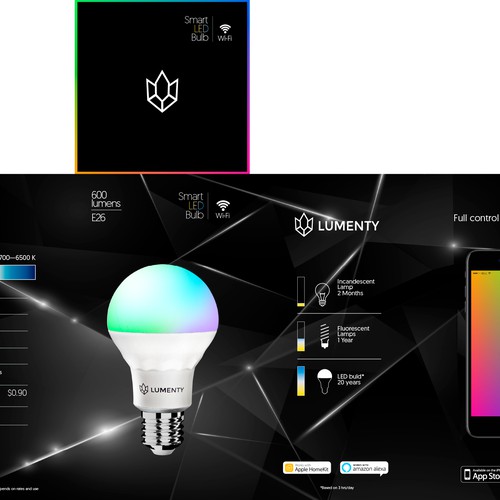 We need to create a sophisticated package for smart lamps. Design by leandropalencia84