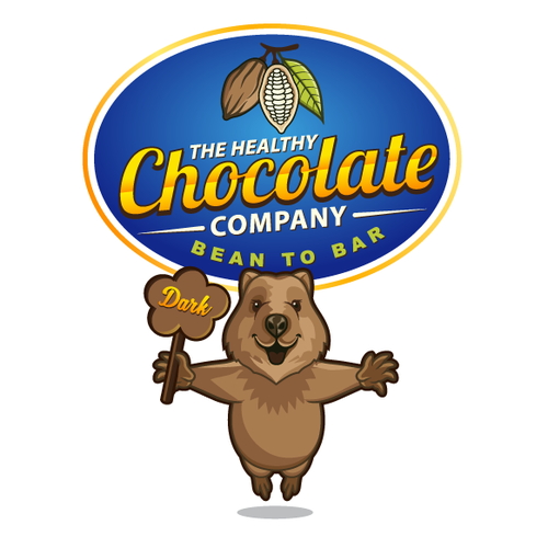 The Healthy Chocolate Company needs our happy mascot to be drawn and immortalised. Design by The Magical