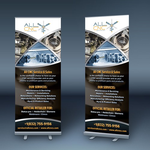 electronic standing banners