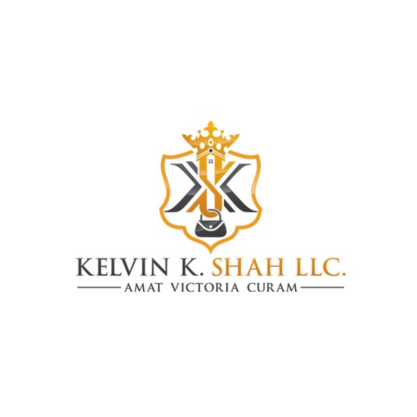 Design by illustrious art ✍ titled "Kelvin K. Shah LLC."