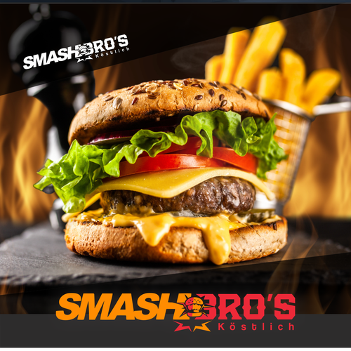 Wir möchten ein Logo mit Wiedererkennungswert für unser Burgerrestaurant Smash Bros Design by Arto!