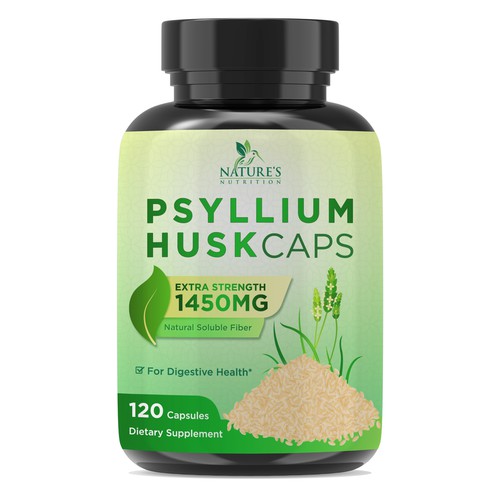 Natural Psyllium Husk Capsules Design needed for Nature's Nutrition Design by EsoWorld