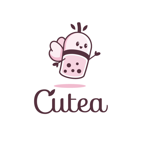 Cute and clean logo for boba/bubble tea shop! Design by AdriánKG