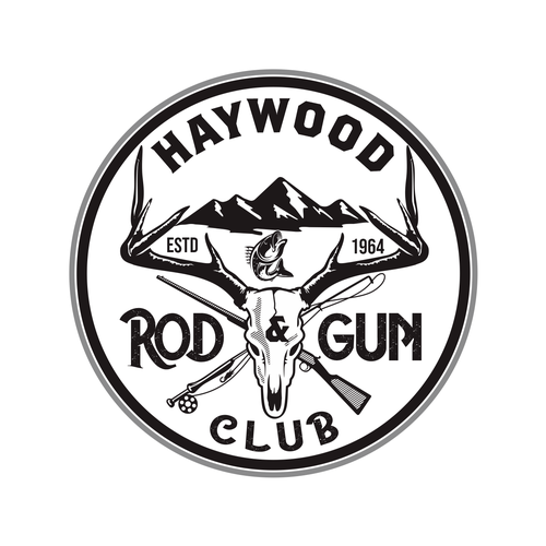 Logo for Rod and Gun Club established in 1946 in Western NC Design by Vandi septiawan