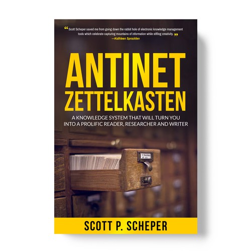 Design the Highly Anticipated Book about Analog Notetaking: "Antinet Zettelkasten" Ontwerp door TopHills