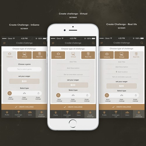 Challenge App Design by Ennomany