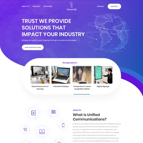 Technology Solutions Provider Website Design Framework Design by FuturisticBug
