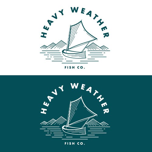 Simplistic and outlined logo for Alaskan commercial fishing business Design by ReeVi