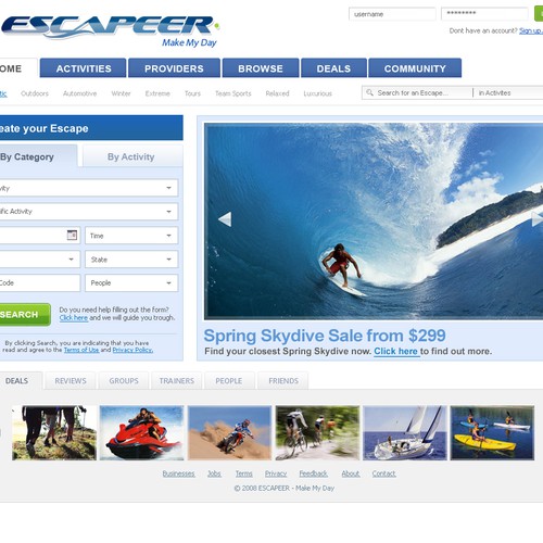 Design di ESCAPEER.COM <--  ;)  --> {a FaceySpacey Web 2.0 Design Contest} di kpt