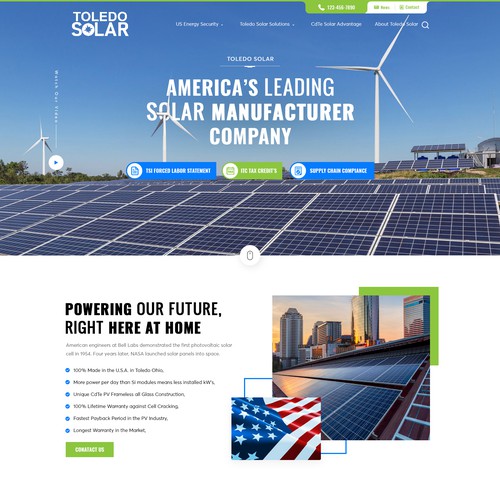 Website Redesign for Solar Panel Manufacturer and Tech Company Design by OMGuys™