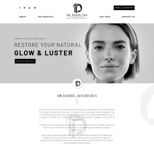 Please design a website that is sleek and interesting. No typical dental/medical web Réalisé par OMGuys™