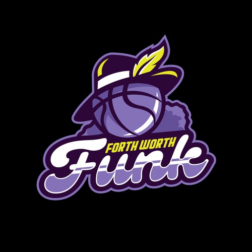 Basketball Logo for Team 'Fort Worth Funk' - Your Winning Logo Featured on Major Sports Network Design by HandriSid