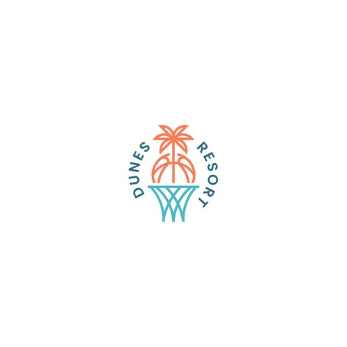 DUNESRESORT Basketball court logo. Design by Xandy in Design