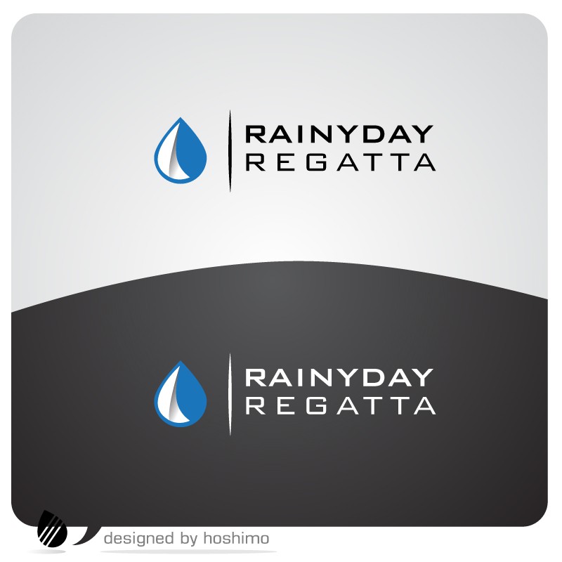 Rain logo with the title 'Rainy Day Regatta'
