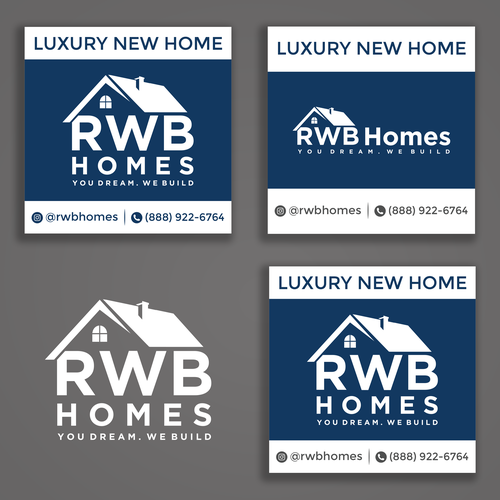 Signage for Luxury Home Builder Design by HF Tushar