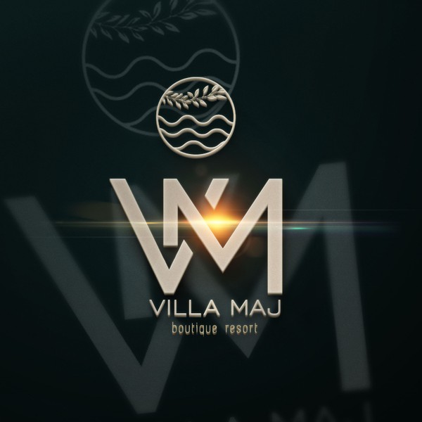 Villa resort beach, logo.