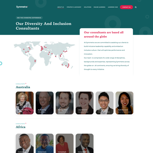 Website design for a global diversity and inclusion company Design by Lailad