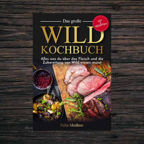 Design wild meat cookbook cover por Abu Hanifah Studio