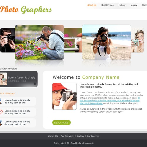 1-3 Page Website Template Design von KaizenKarma