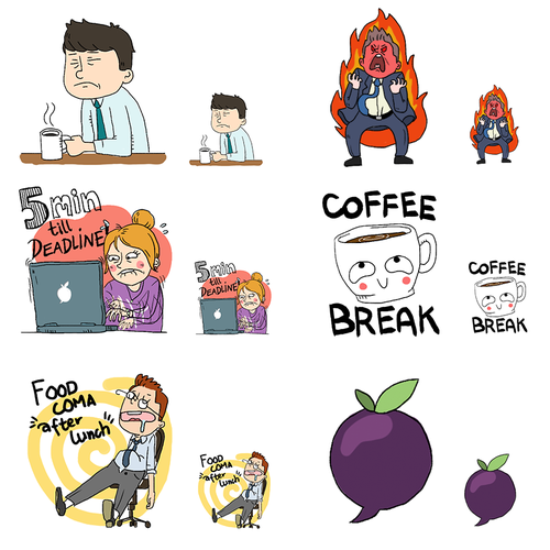 Create cool Emoji-Stamps for an awesome Business Chat Design by ktoons