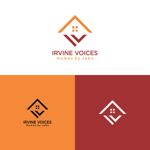 Irvine Voices - Homes for Jobs Logo Réalisé par coffeeandglory