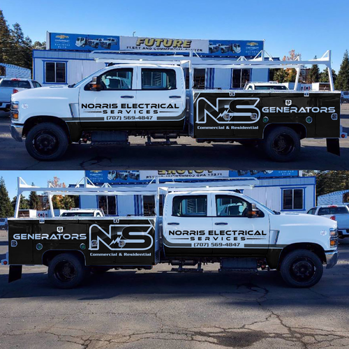 Electrical company needs a new truck wrap! Design by theANUNGs