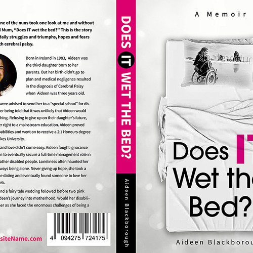 Exciting book cover for autobiography about disability Design by Nellista