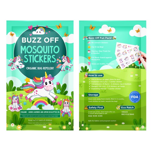 Mosquito repellent patches for Kids Design by rizal hermansyah