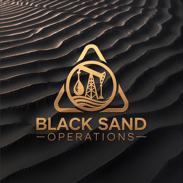 Powerful and modern logo for Black Sand Operations