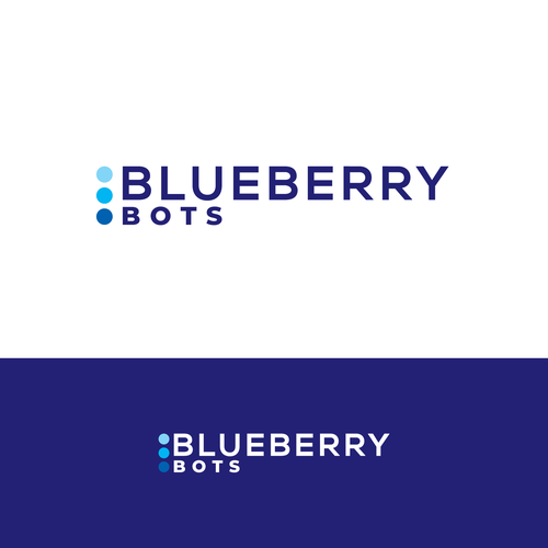 Logo for "Blueberry". An automated Chatbot provider Design by .May