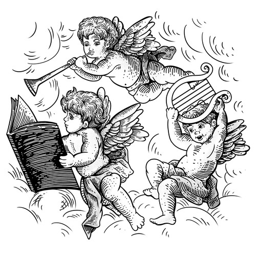 Cherubs at Play Design by Asra.