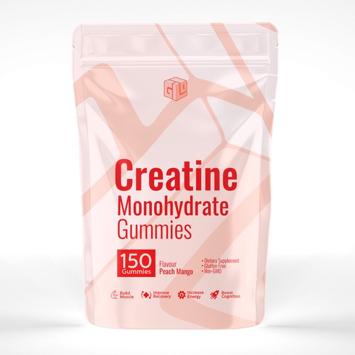 Bag Design for Creatine Monohydrate Gummy brand Design by JamPasir