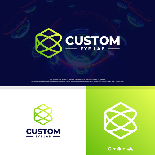 "Custom" logo for a new, exciting, advanced optical lab Design réalisé par Violet Garden