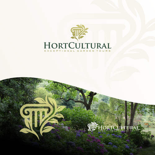 Sophisticated, bold logo for international garden tour company Diseño de LeoMarco