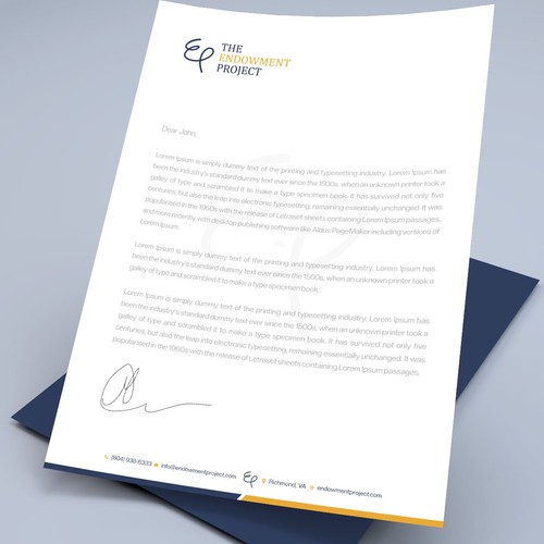 Clean, simple note design, The Endowment Project Design by Xclusive16