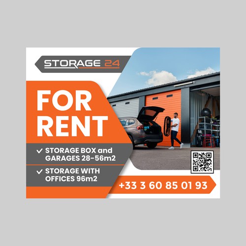 Creative banner design for a storage company Design by dezignedge*